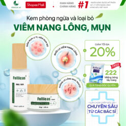 [Combo 2] Kem+Xịt Viêm Nang Lông Follicas
