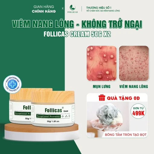 (Combo) Bộ 2 Kem Bôi Viêm Follicas