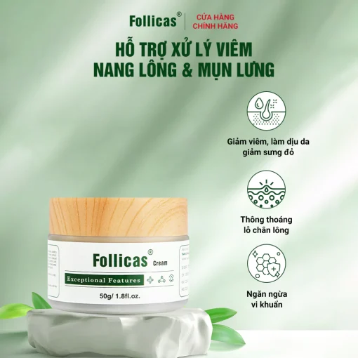 Kem Bôi Viêm Nang Lông Follicas 50g - Hình ảnh 2