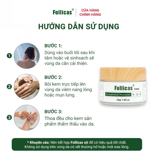 Kem Bôi Viêm Nang Lông Follicas 50g - Hình ảnh 7
