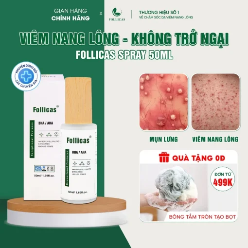 Xịt Viêm Nang Lông Follicas 50ml