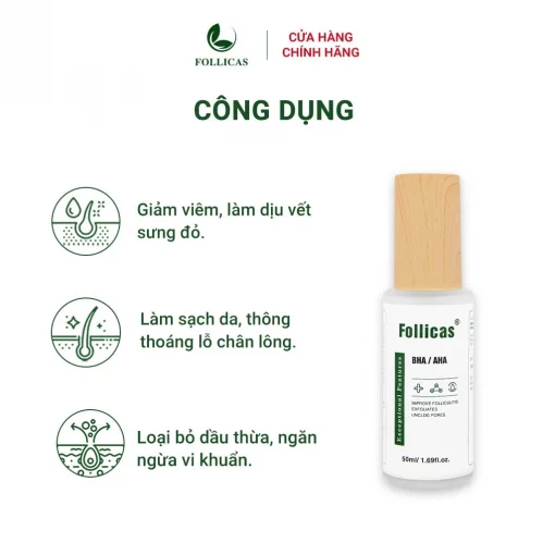 Xịt Viêm Nang Lông Follicas 50ml - Hình ảnh 2
