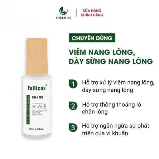 Xịt Viêm Nang Lông Follicas 50ml - Hình ảnh 3
